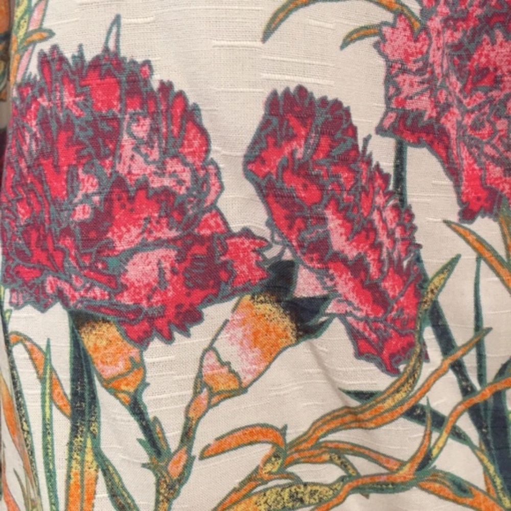 A. Calin Off Shoulder Tulip Sleeve Floral Top Small - Picture 4 of 7